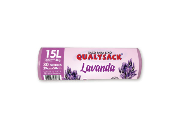 Saco De Lixo Pia e Banheiro com Aroma Lavanda da Qualysack - 15L